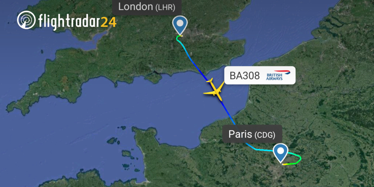 BA308 ボーイングB787-800 ロンドン(LHR)～パリ(CDG) 搭乗記 20OCT21