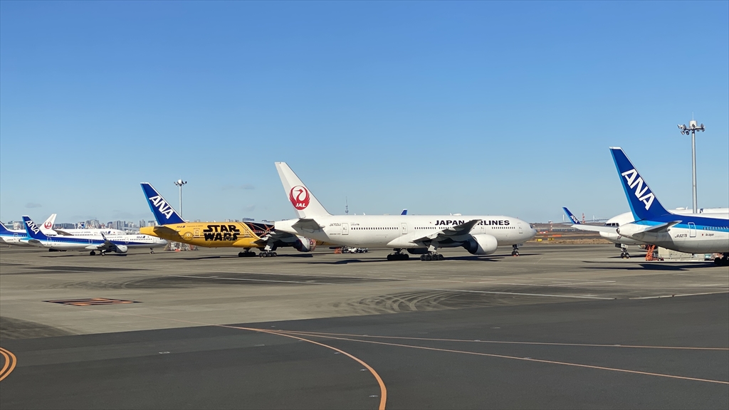 エアバスB767-300ER型機 JL319 羽田～福岡 搭乗記 ファーストクラス 1JAN22