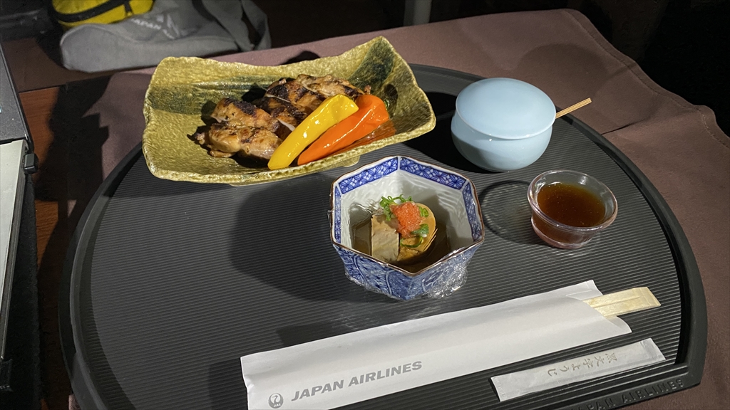 JAL JL005 ニューヨーク(JFK)～羽田 国際線ファーストクラス機内食 12MAR22 アラカルト1