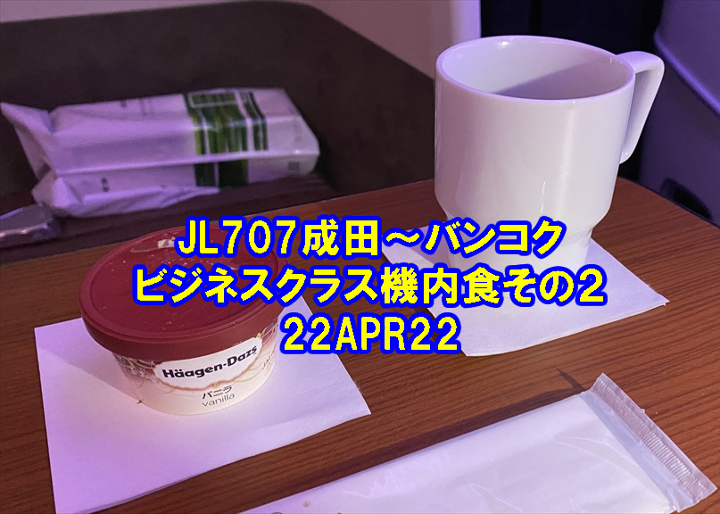 JAL JL727 成田～バンコク 国際線ビジネスクラス機内食 APR22 その２