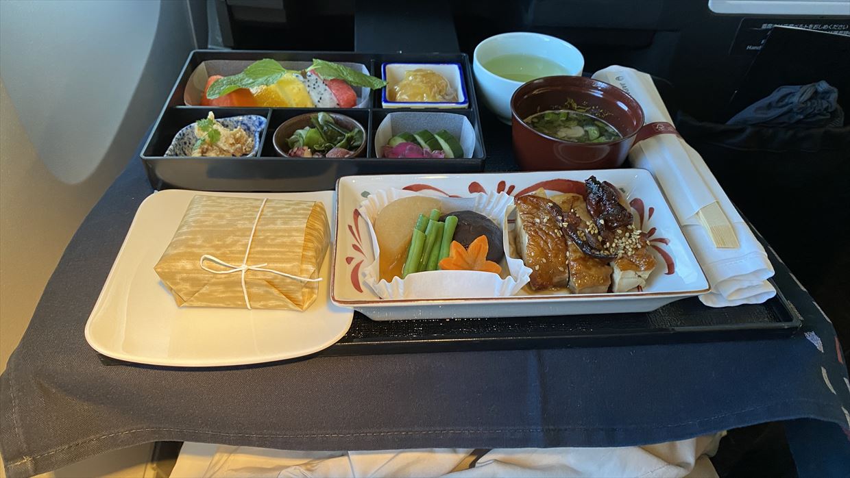【機内食レポ】和食の朝食 JALビジネスクラス OCT23