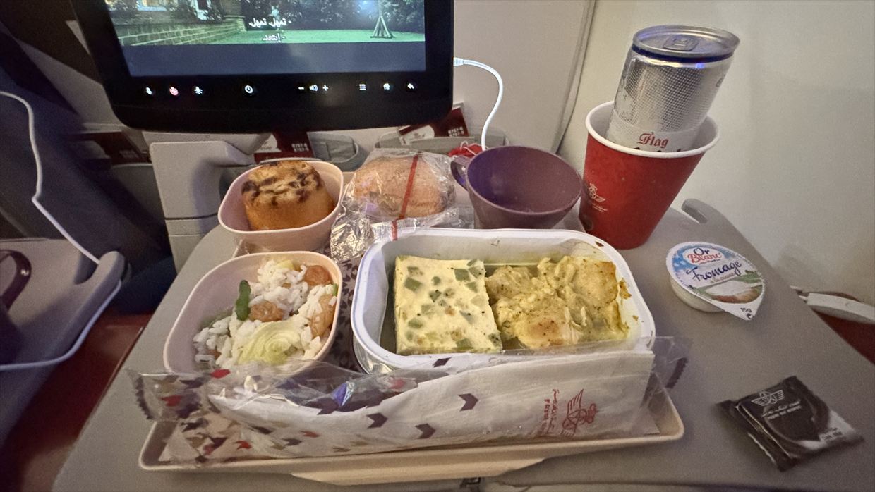 【機内食レポ】カサブランカ~ドーハ AT216便 エコノミークラス 24年11月05日