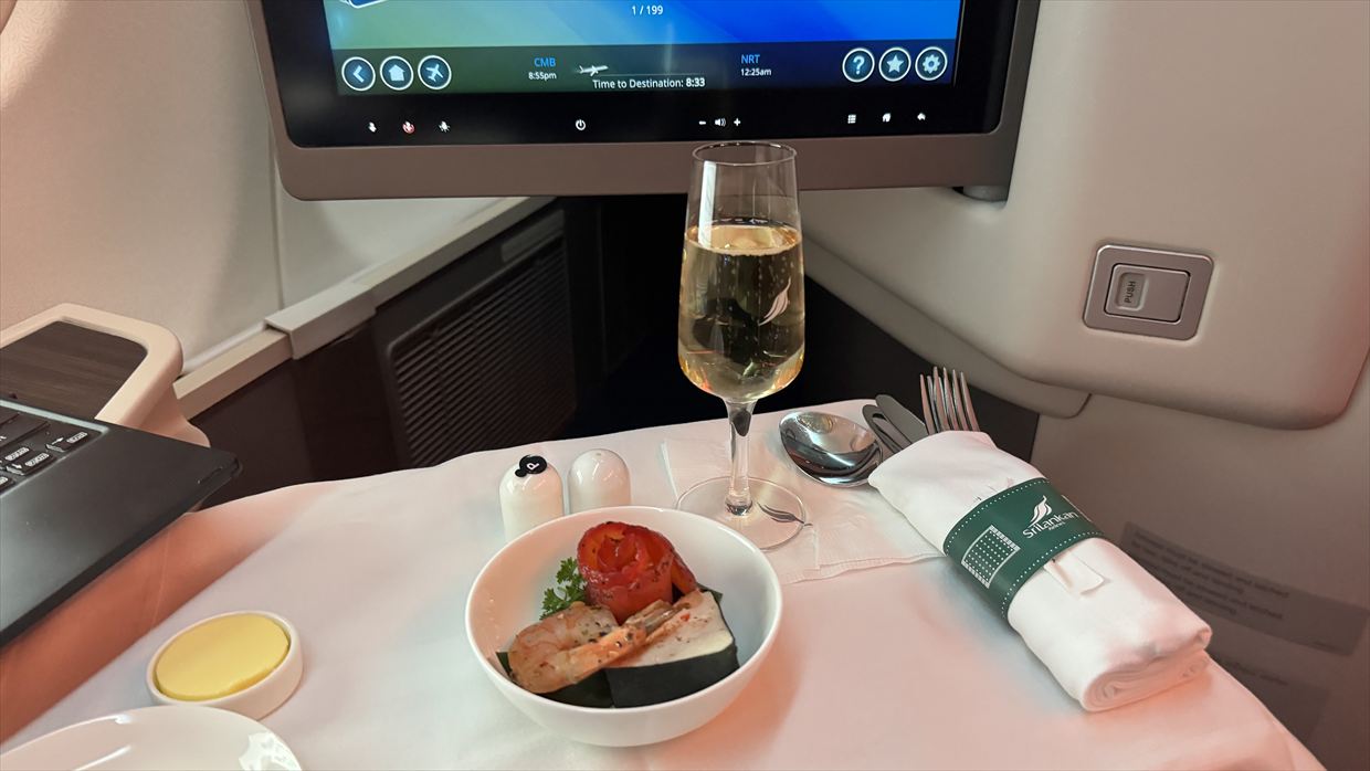 コロンボ～成田　スリランカ航空 ビジネスクラス 24年07月