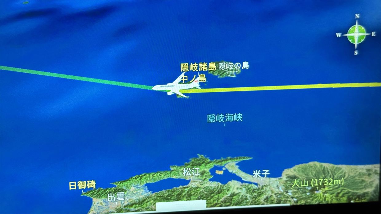 【フライトの様子】JAL95 羽田～金浦 18Feb25　ボーイングB787-900型機