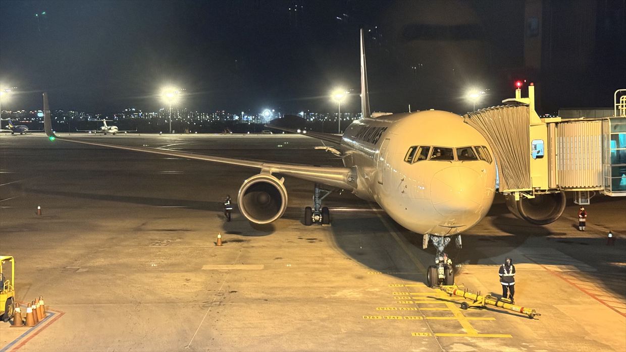 【フライトの様子】JAL94 金浦～羽田 19Feb25　ボーイングB767-300ER型機