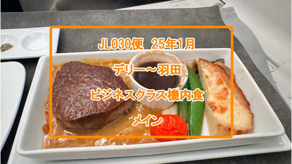 【機内食レポ】デリー～羽田　JAL30便 ビジネスクラス 25年01月