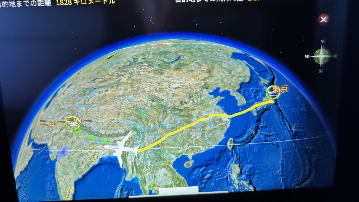 【フライトの様子】SKY SUITYEⅢ ビジネスクラス JAL39 羽田～デリー May25 B787-900型機