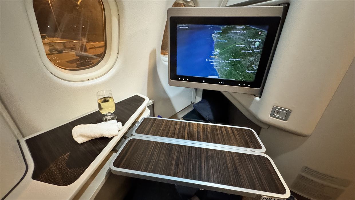 【フライトの様子】UL454 コロンボ～成田 Jul25 A330-300型機 ビジネスクラス