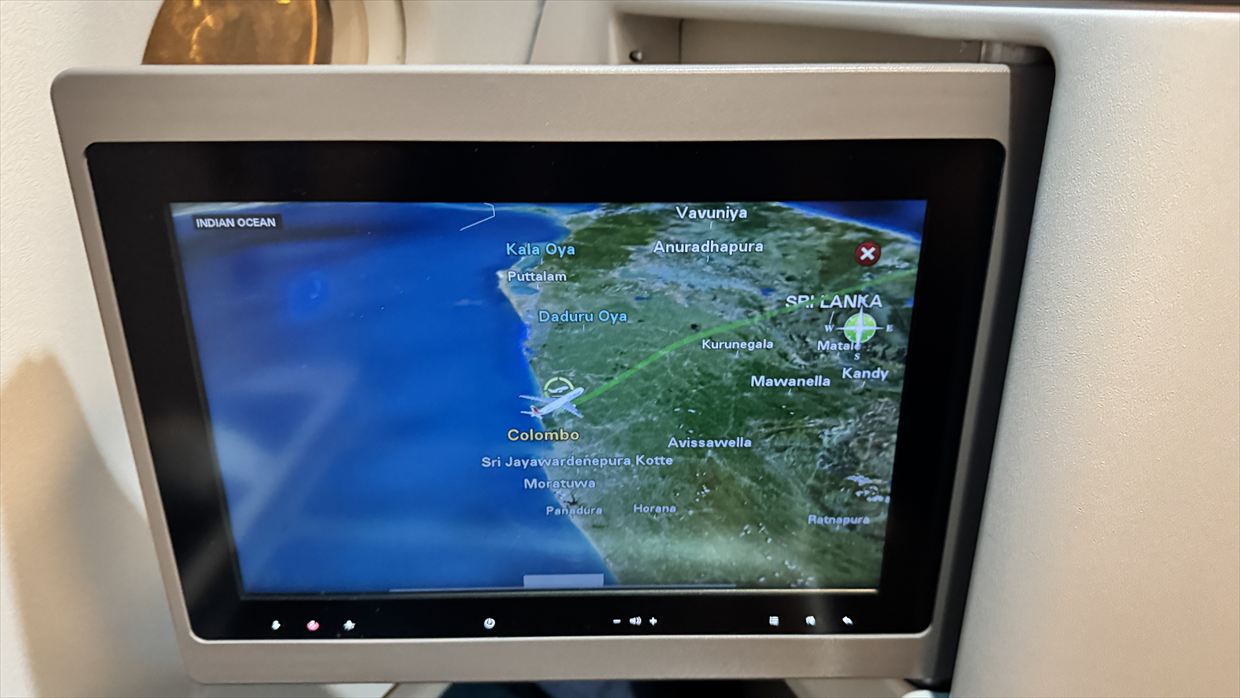 【フライトの様子】UL454 コロンボ～成田 Jul25 A330-300型機 ビジネスクラス