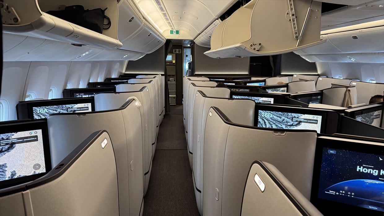 【フライトの様子】ARIA SUITE ビジネスクラス CX162 シドニー～香港 Sep25