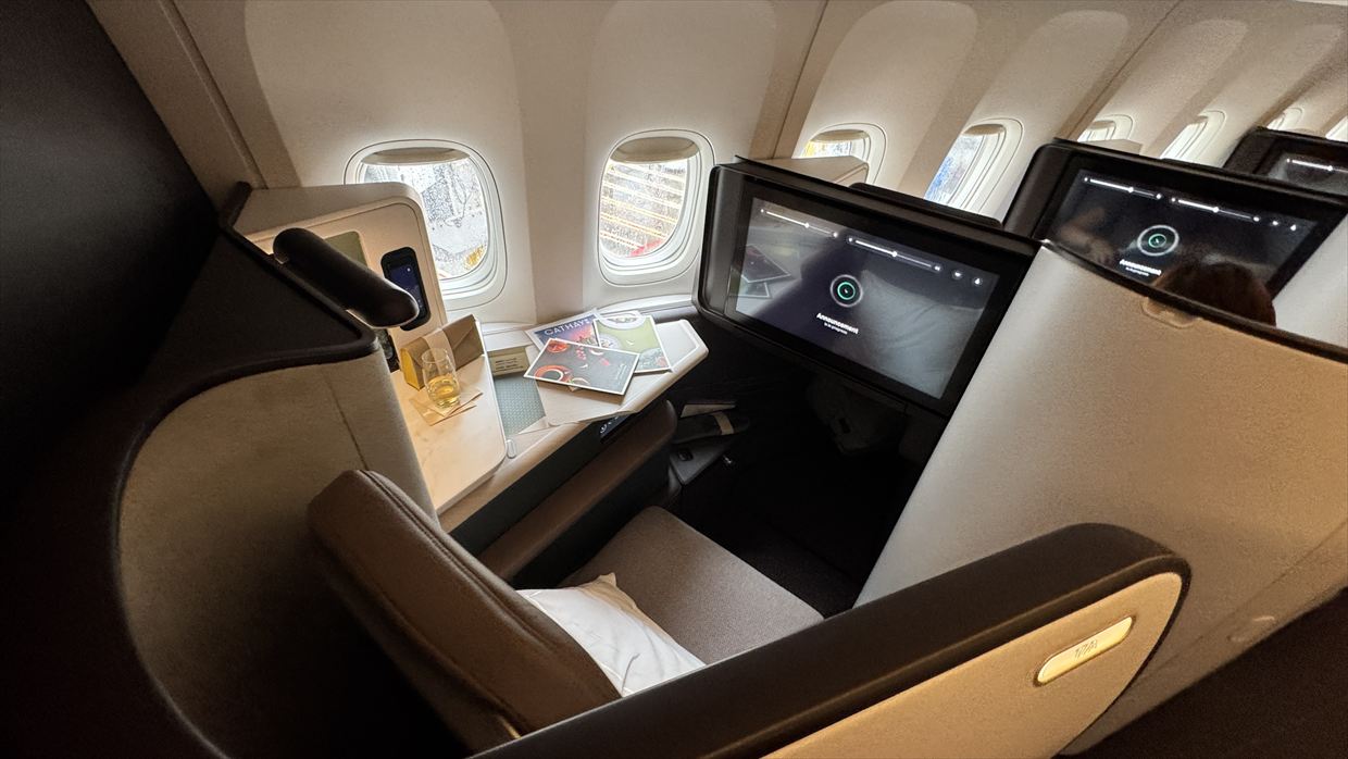 【フライトの様子】ARIA SUITE ビジネスクラス CX162 シドニー～香港 Sep25