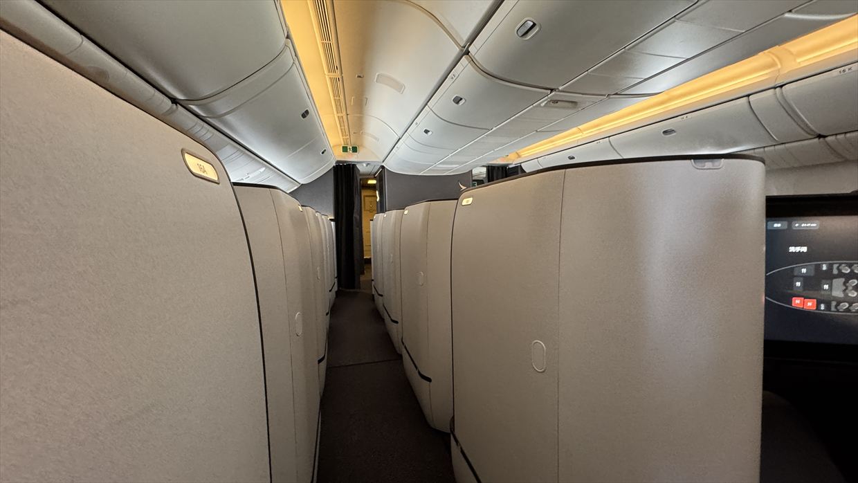 【フライトの様子】ARIA SUITE ビジネスクラス CX162 シドニー～香港 Sep25