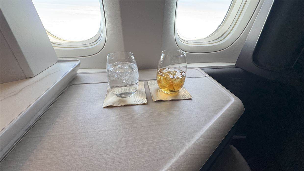 【機内食レポ】香港～シドニー CX162便 ビジネスクラス メイン以降の食事 25年09月