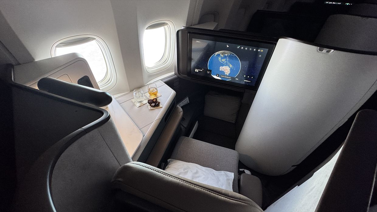 【フライトの様子】ARIA SUITE ビジネスクラス CX162 シドニー～香港 Sep25