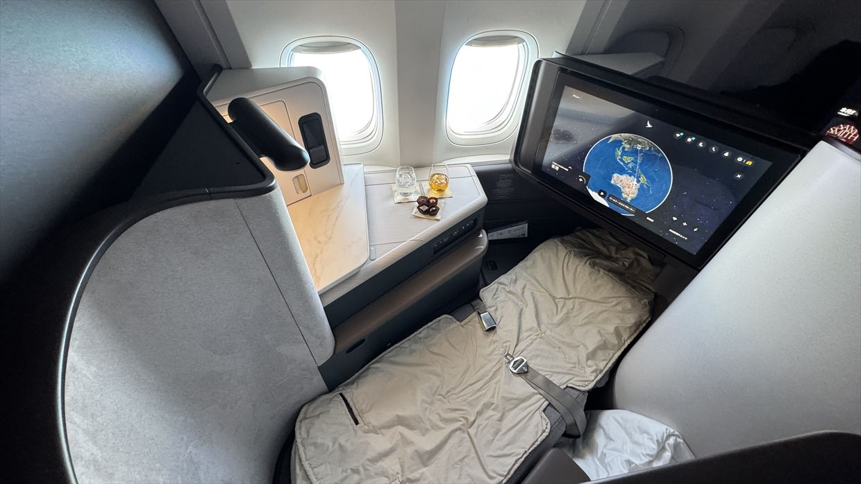 【フライトの様子】ARIA SUITE ビジネスクラス CX162 シドニー～香港 Sep25