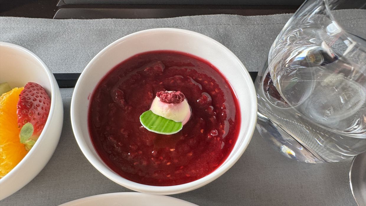 【機内食レポ】香港～シドニー CX162便 ビジネスクラス メイン以降の食事 25年09月