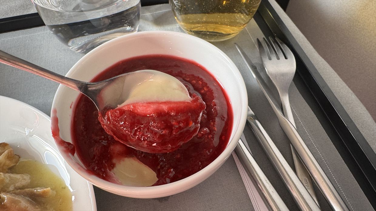 【機内食レポ】香港～シドニー CX162便 ビジネスクラス メイン以降の食事 25年09月