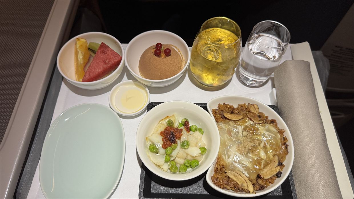 【機内食＆フライトレポ】香港～成田 CX524便 ビジネスクラス 25年09月