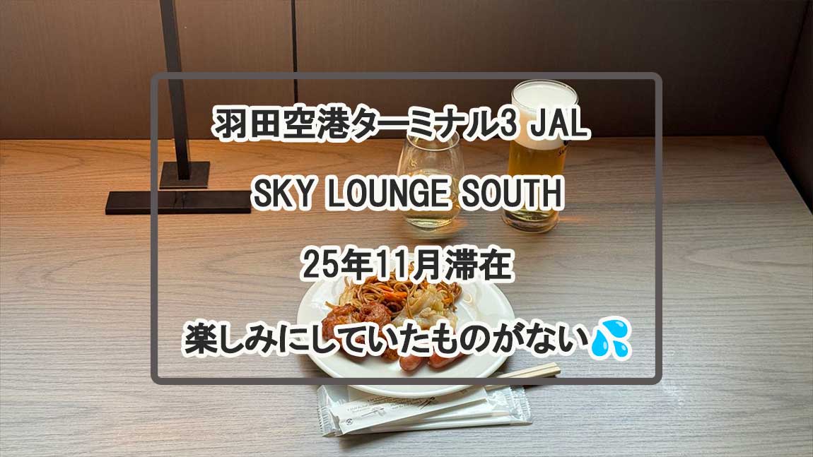 【プライオリティパス】羽田空港 ターミナル3 SKY LOUNGE SOUTH 25年11月