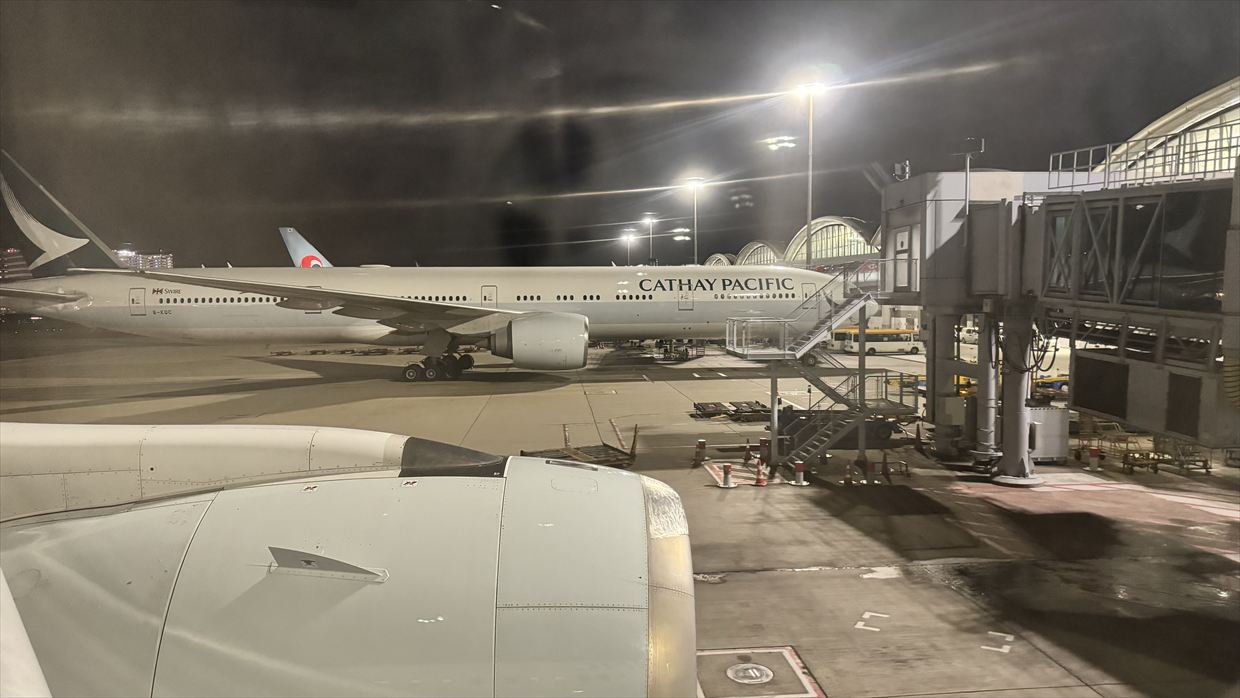 【フライトの様子】CX321 香港～バルセロナ 19Sep24　エアバスA350-900 ビジネスクラス