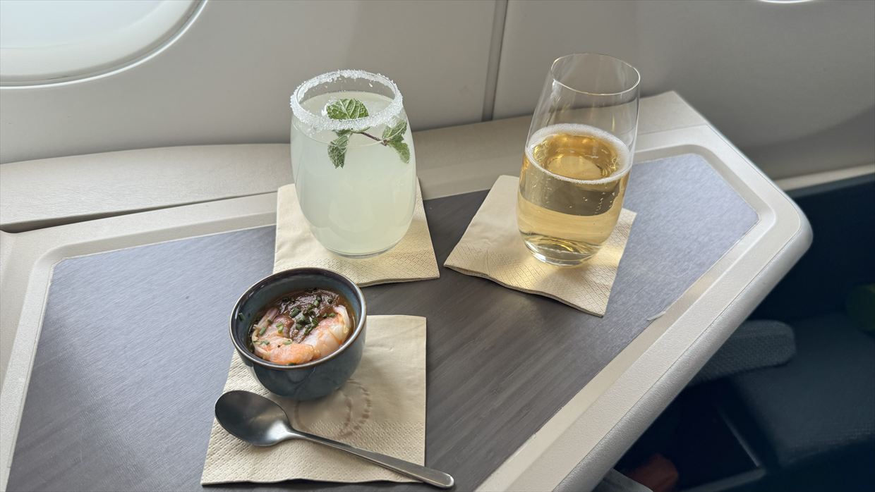 【機内食レポ】マドリード～香港 CX372便 ビジネスクラス 1食目ランチ 24年09月25日