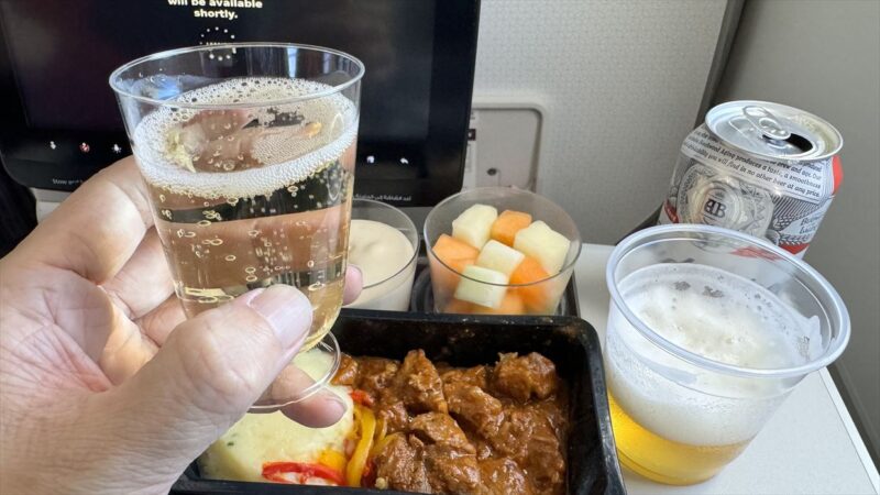 【機内食レポ】ドーハ~カサブランカ QR1397便 エコノミークラス 24年10月28日