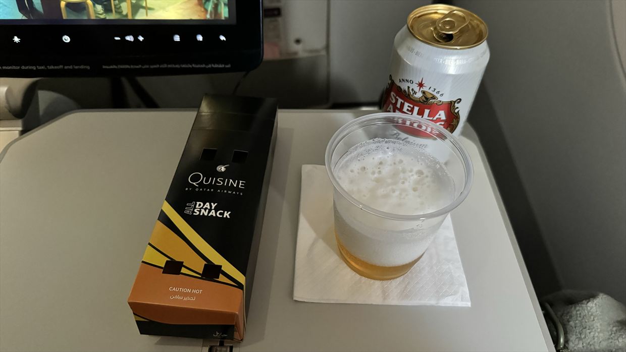 【機内食レポ】ドーハ~カサブランカ QR1397便 エコノミークラス 24年10月28日