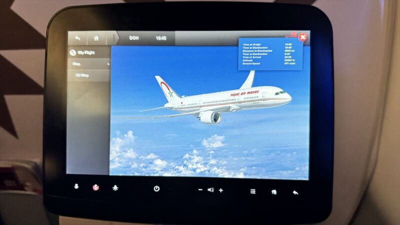 【フライトの様子】AT216 カサブランカ~ドーハ 05Nov24 ボーイング787-900型機