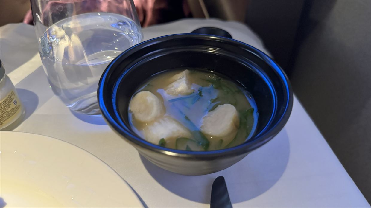 【機内食レポ】ドーハ~成田 QR806便 カタール航空 ビジネス Q Suite 24年11月05日
