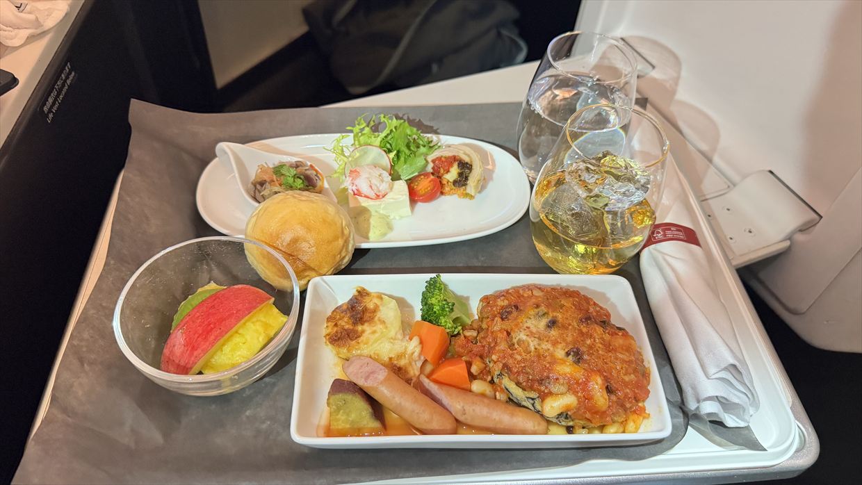 【機内食レポ】羽田～金浦 JAL95便 ビジネスクラス 25年02月02日