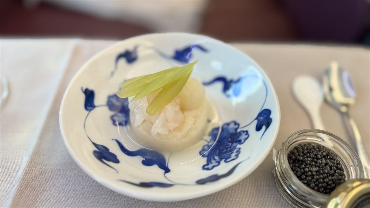 【機内食レポ】JAL43便 羽田～ロンドンファーストクラス メイン1 25年03月