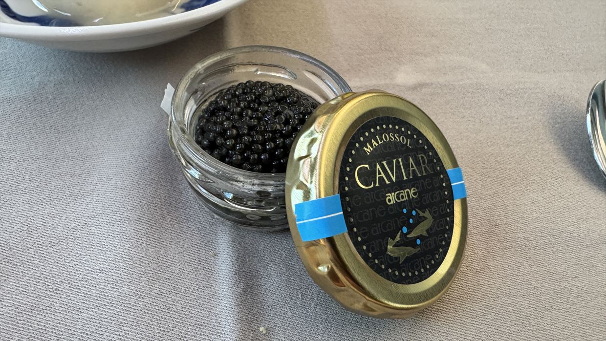 【機内食レポ】JAL43便 羽田～ロンドンファーストクラス メイン1 25年03月