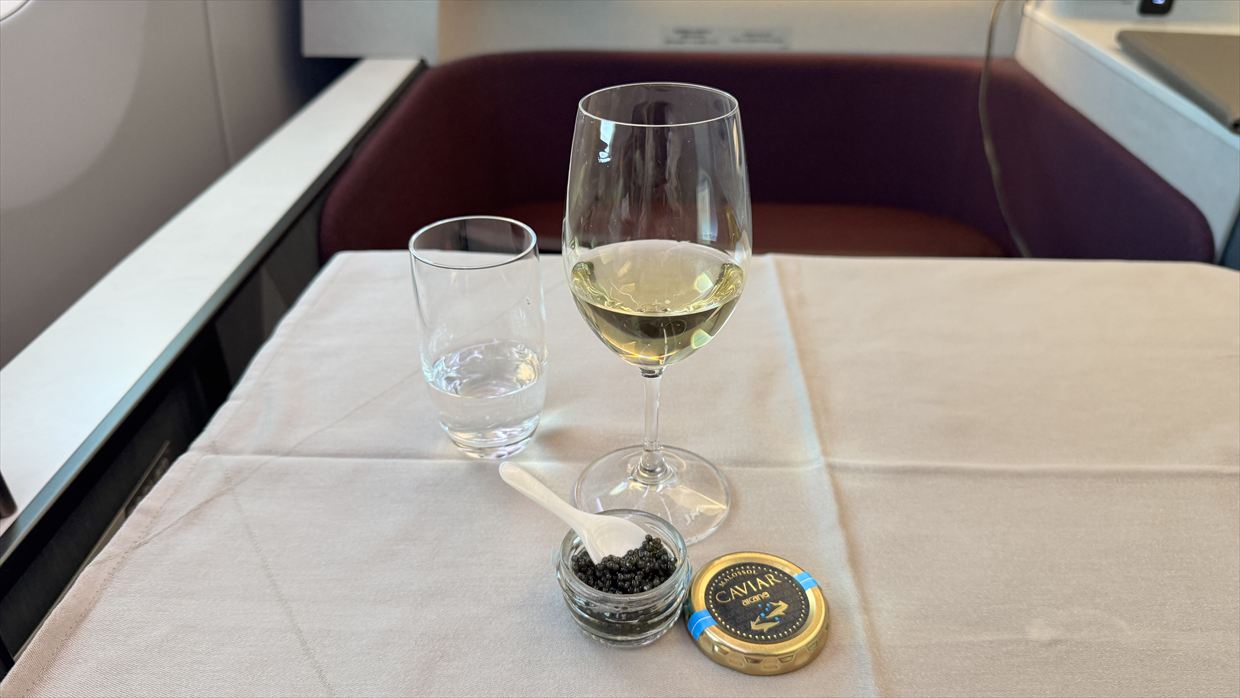 【機内食レポ】JAL43便 羽田～ロンドンファーストクラス メイン1 25年03月