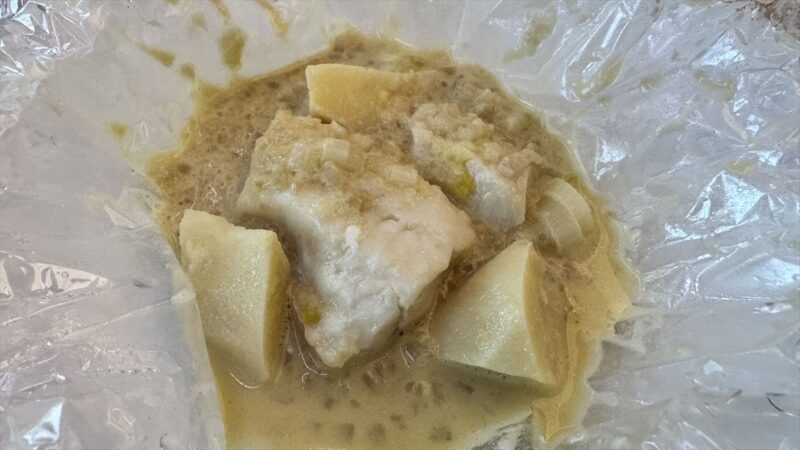 アイナメ、春野菜とオリーブオイルのソース