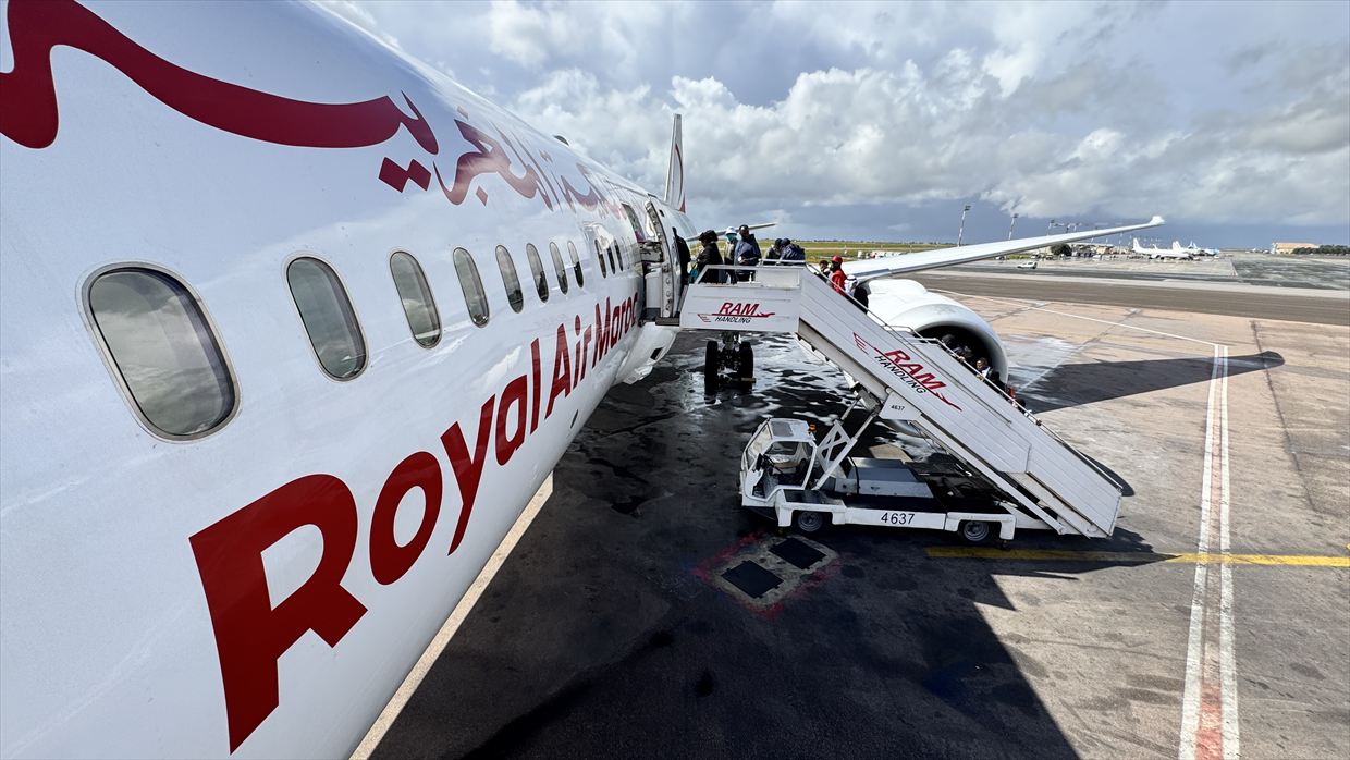 【フライトの様子】AT200 カサブランカ～ニューヨーク 14Mar25 B787-900 リバースヘリンボーン型ビジネスクラス