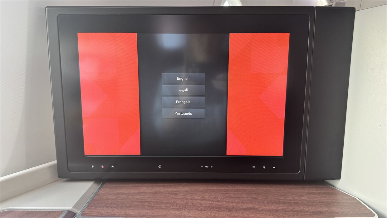 【フライトの様子】AT200 カサブランカ～ニューヨーク 14Mar25 B787-900 リバースヘリンボーン型ビジネスクラス