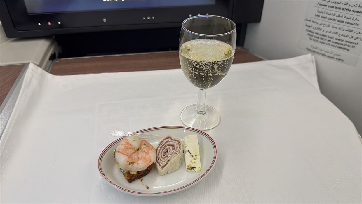 【機内食レポ】カサブランカ～ニューヨーク AT200便 ビジネスクラス 1 25年03月14日