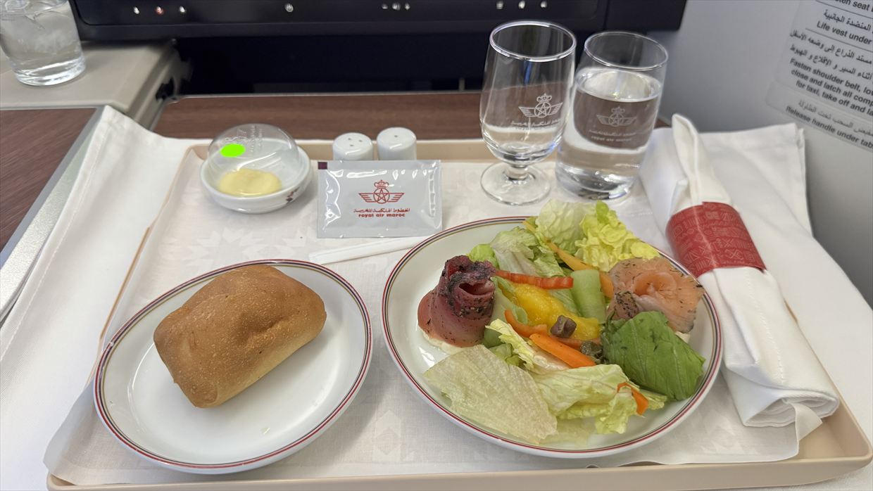 【機内食レポ】カサブランカ～ニューヨーク AT200便 ビジネスクラス 1 25年03月14日