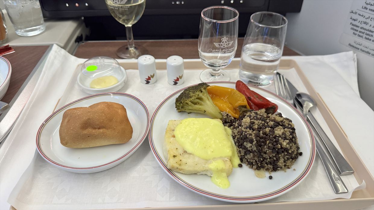 【機内食レポ】カサブランカ～ニューヨーク AT200便 ビジネスクラス 1 25年03月14日