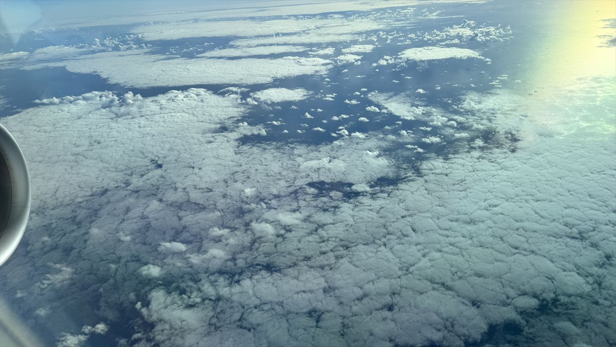 【フライトの様子】AT200 カサブランカ～ニューヨーク 14Mar25 B787-900 リバースヘリンボーン型ビジネスクラス