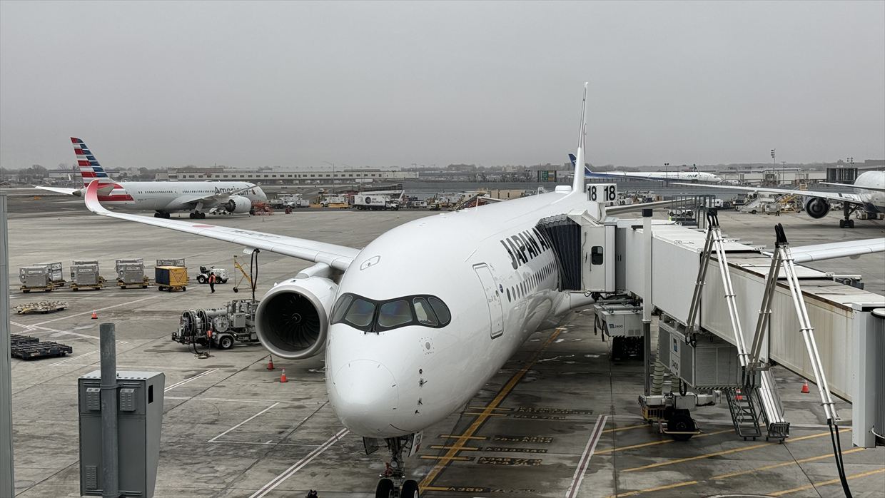 【フライトの様子】JAL5 ニューヨーク~羽田 16Mar25 JALフラグシップ機 A350-1000 ★ファーストクラス★
