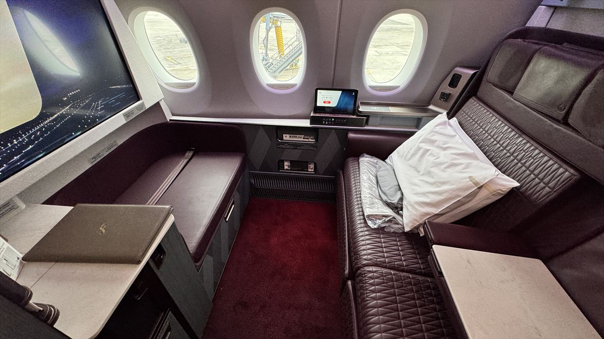 【フライトの様子】JAL5 ニューヨーク~羽田 16Mar25 JALフラグシップ機 A350-1000 ★ファーストクラス★