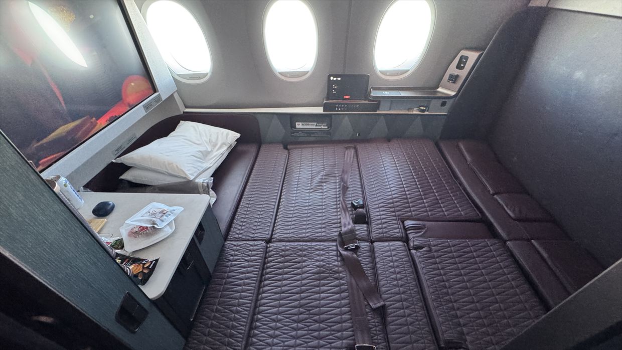 【フライトの様子】JAL5 ニューヨーク~羽田 16Mar25 JALフラグシップ機 A350-1000 ★ファーストクラス★