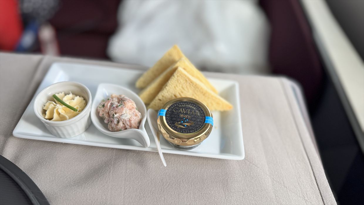 【機内食レポ】JAL5便 ニューヨーク～羽田 ファーストクラス アラカルト2 25年03月