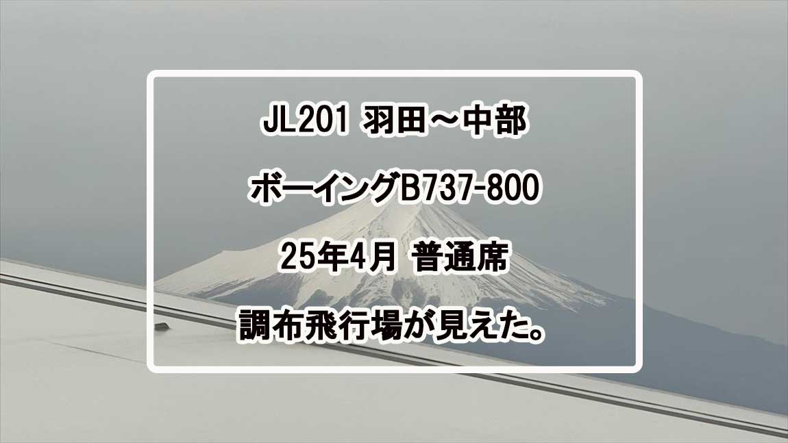 【フライトの様子】JAL201 羽田～中部 Apr25 B737-800型機 普通席
