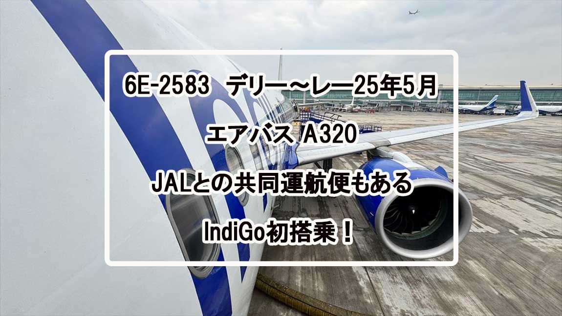 【フライトの様子とレーの観光風景】IndiGo航空 6E2583 デリー～レー May25 A320型機