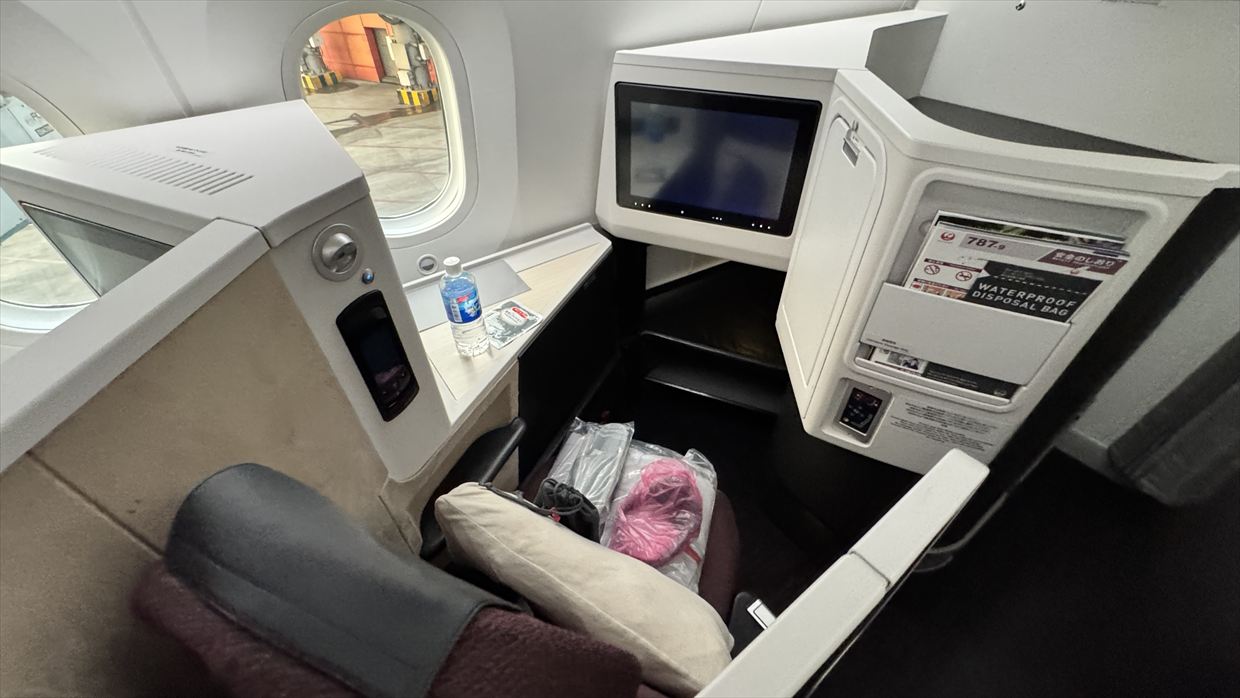 【フライトの様子】SKY SUITYEⅢ ビジネスクラス JAL30 デリー～羽田 May25 B787-900型機