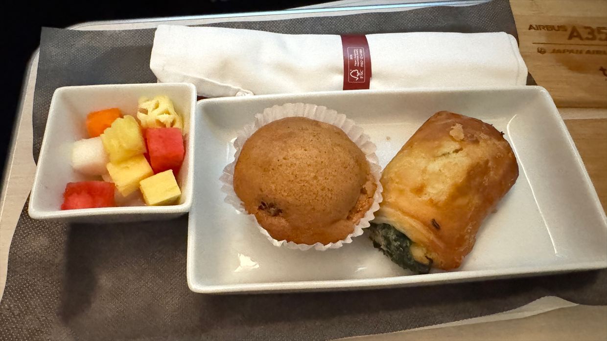 【機内食レポ】デリー～羽田 JAL30便 ビジネスクラス 到着前のお食事 25年05月