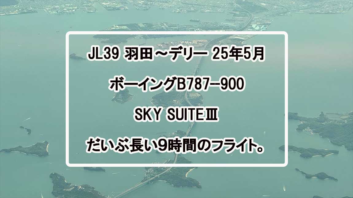【フライトの様子】SKY SUITYEⅢ ビジネスクラス JAL39 羽田～デリー May25 B787-900型機