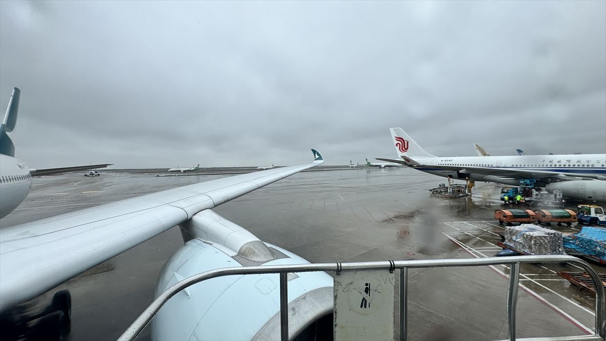 【フライトの様子】CA319 上海浦東～香港 Jun25 A350-900型機 エコノミークラス